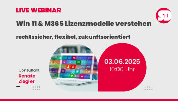 Einladung zum Webinar Win 11 & M365 Linzenzmodelle verstehen